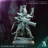 3D Printed Archvillain Games Highblood Lancer Sylvari Ascendants Highblood Legacy Archvillain Society Vol XXXV 28 32mm D&D