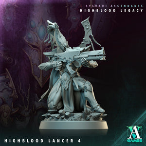 3D Printed Archvillain Games Highblood Lancer Sylvari Ascendants Highblood Legacy Archvillain Society Vol XXXV 28 32mm D&D