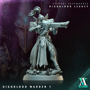 3D Printed Archvillain Games Highblood Warden Sylvari Ascendants Highblood Legacy Archvillain Society Vol XXXV 28 32mm D&D