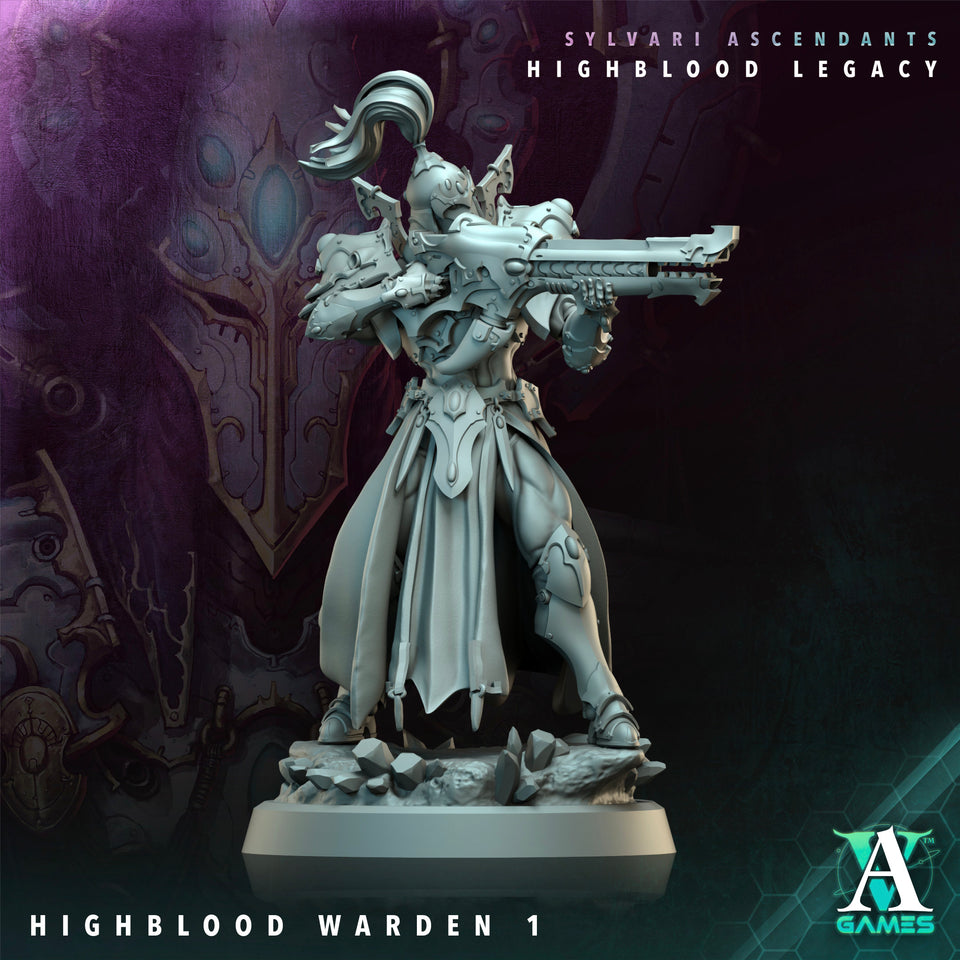 3D Printed Archvillain Games Highblood Warden Sylvari Ascendants Highblood Legacy Archvillain Society Vol XXXV 28 32mm D&D