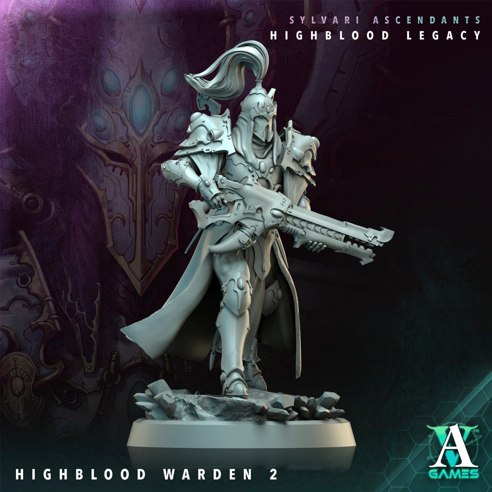 3D Printed Archvillain Games Highblood Warden Sylvari Ascendants Highblood Legacy Archvillain Society Vol XXXV 28 32mm D&D