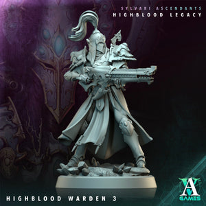 3D Printed Archvillain Games Highblood Warden Sylvari Ascendants Highblood Legacy Archvillain Society Vol XXXV 28 32mm D&D