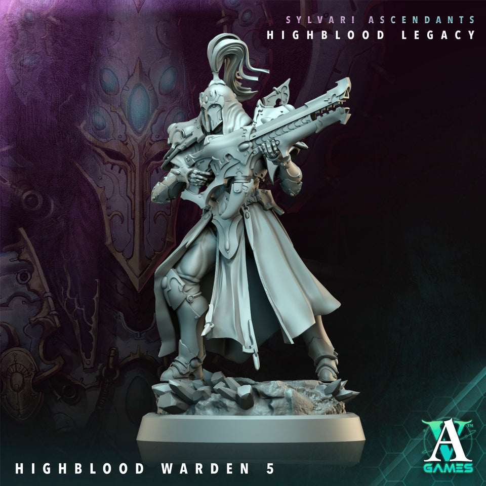 3D Printed Archvillain Games Highblood Warden Sylvari Ascendants Highblood Legacy Archvillain Society Vol XXXV 28 32mm D&D