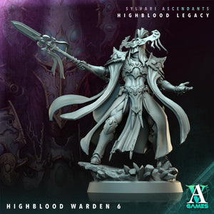 3D Printed Archvillain Games Highblood Warden Sylvari Ascendants Highblood Legacy Archvillain Society Vol XXXV 28 32mm D&D