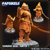 3D Printed Papsikels August 2024 Scifi Samurai Skull Hunter 28mm 32mm