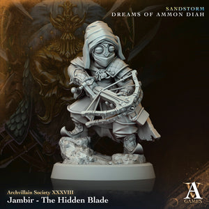 3D Printed Archvillain Games Jambir The Hidden Blade Archvillain Society Vol XXXVIII 28 32mm D&D