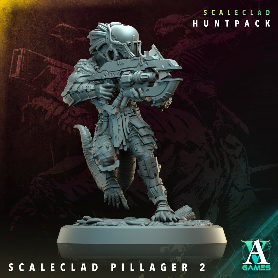 3D Printed Archvillain Games Scaleclad Pillager Scaleclad Huntpack 28 32mm D&D