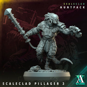 3D Printed Archvillain Games Scaleclad Pillager Scaleclad Huntpack 28 32mm D&D