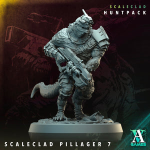 3D Printed Archvillain Games Scaleclad Pillager Scaleclad Huntpack 28 32mm D&D