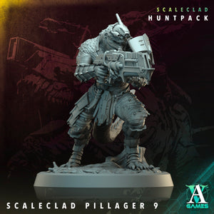 3D Printed Archvillain Games Scaleclad Pillager Scaleclad Huntpack 28 32mm D&D