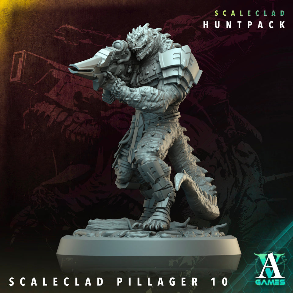 3D Printed Archvillain Games Scaleclad Pillager Scaleclad Huntpack 28 32mm D&D