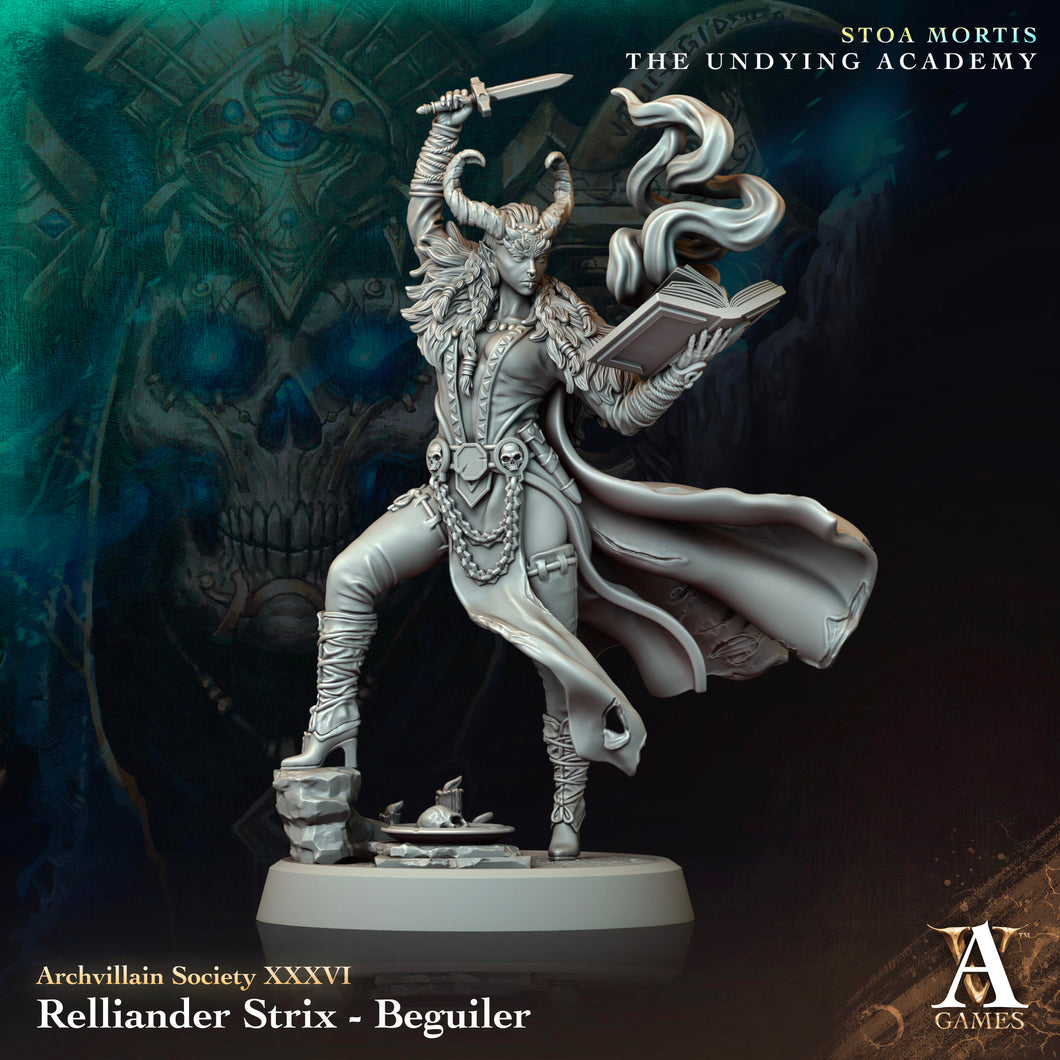 3D Printed Archvillain Games Relliander Strix Beguiler Archvillain Society Vol. XXXVI 28 32mm D&D