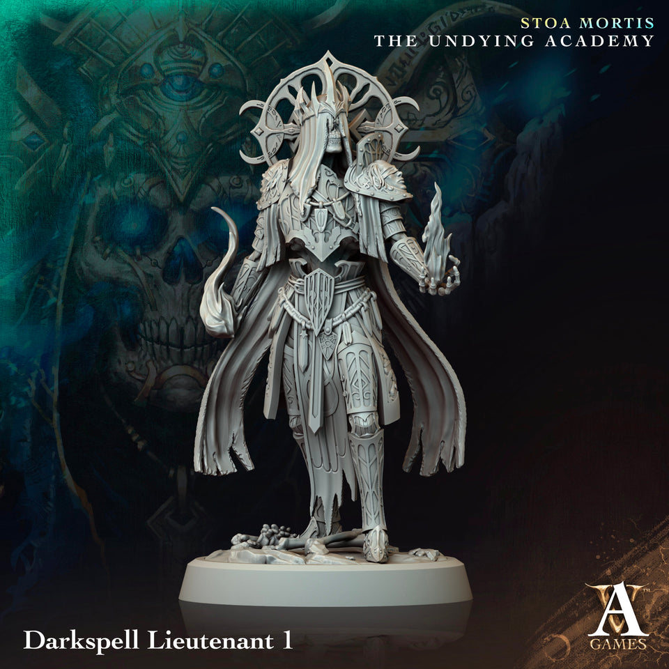 3D Printed Archvillain Games Darkspell Lieutenant Stoa Mortis The Undying Academy