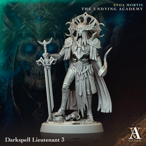 3D Printed Archvillain Games Darkspell Lieutenant Stoa Mortis The Undying Academy