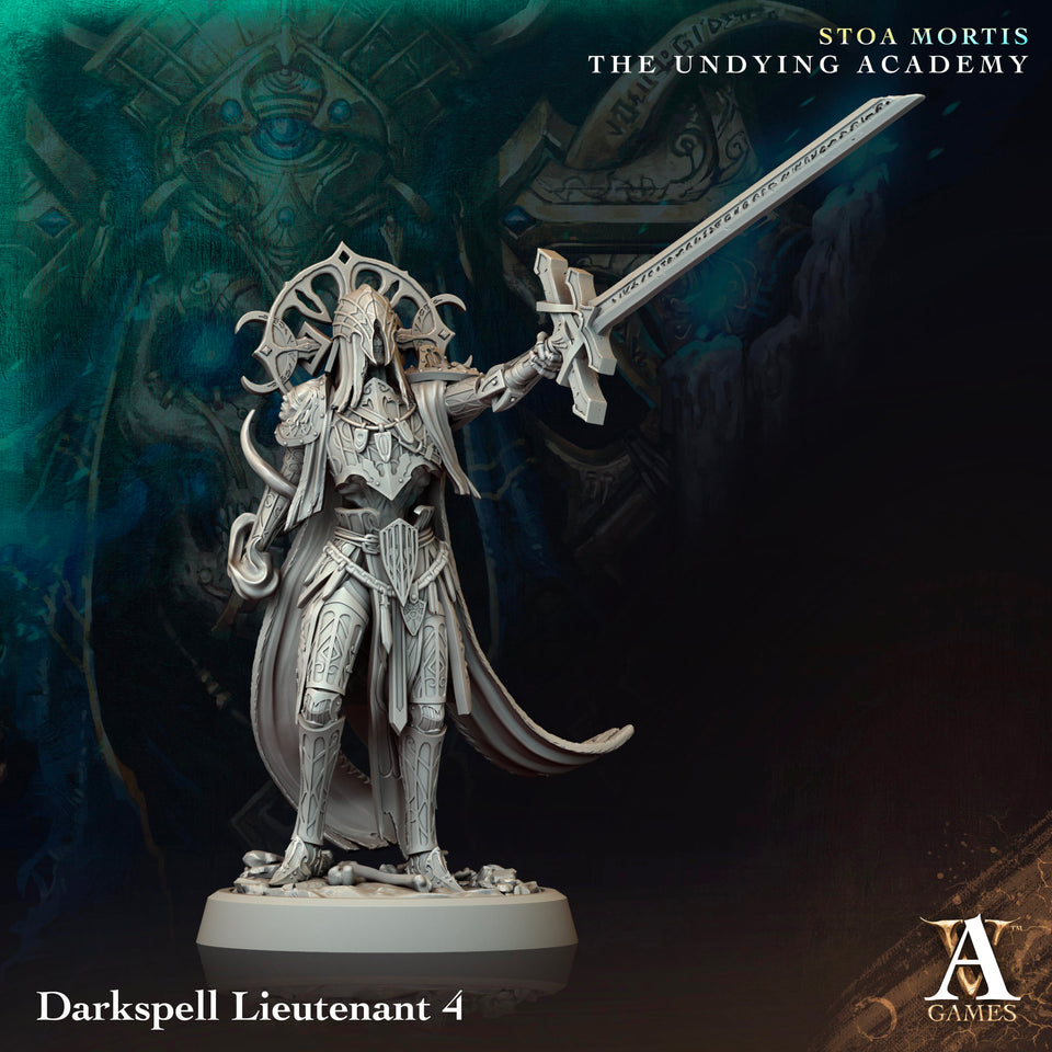 3D Printed Archvillain Games Darkspell Lieutenant Stoa Mortis The Undying Academy