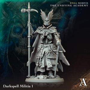 3D Printed Archvillain Games Darkspell Militia Stoa Mortis The Undying Academy