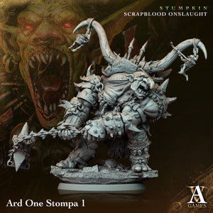 3D Printed Archvillain Games Ard One Stompa Stumpkin Scrapblood Onslaught 28 32mm D&D