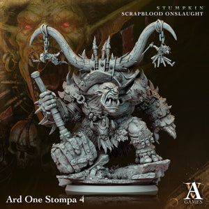 3D Printed Archvillain Games Ard One Stompa Stumpkin Scrapblood Onslaught 28 32mm D&D