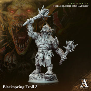 3D Printed Archvillain Games Blackspring Troll Stumpkin Scrapblood Onslaught 28 32mm D&D