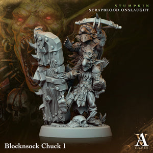 3D Printed Archvillain Games Blocknsock Chucks Stumpkin Scrapblood Onslaught 28 32mm D&D