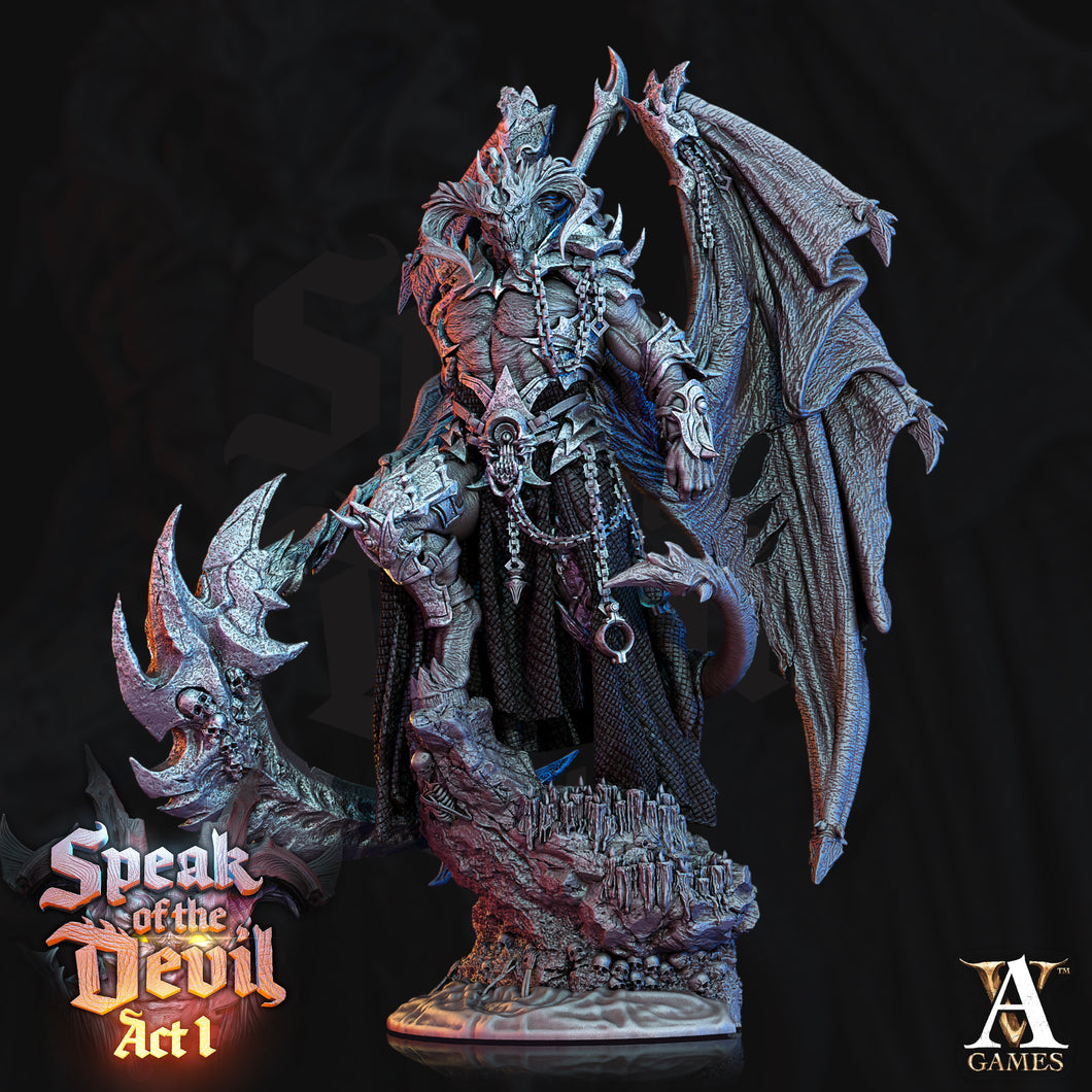 3D Printed Archvillain Games Azael Pit Lord Speak of the Devil Act I 28 32mm D&D