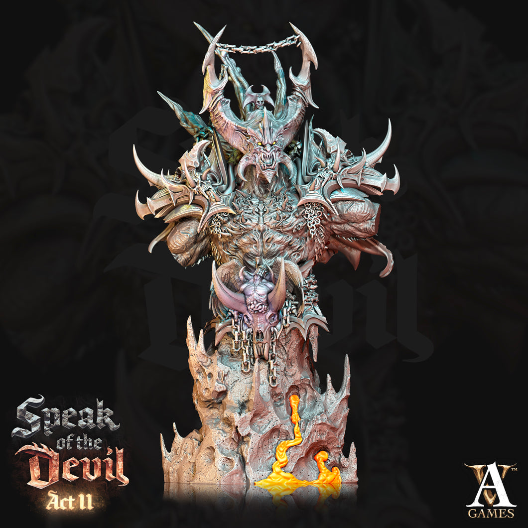 3D Printed Archvillain Games Astaroth Bust Speak of the Devil Act II 28 32mm D&D