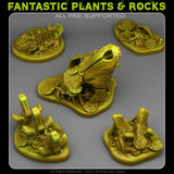 3D Printed Fantastic Plants and Rocks Swamp Monster Bones 28mm - 32mm D&D Wargaming