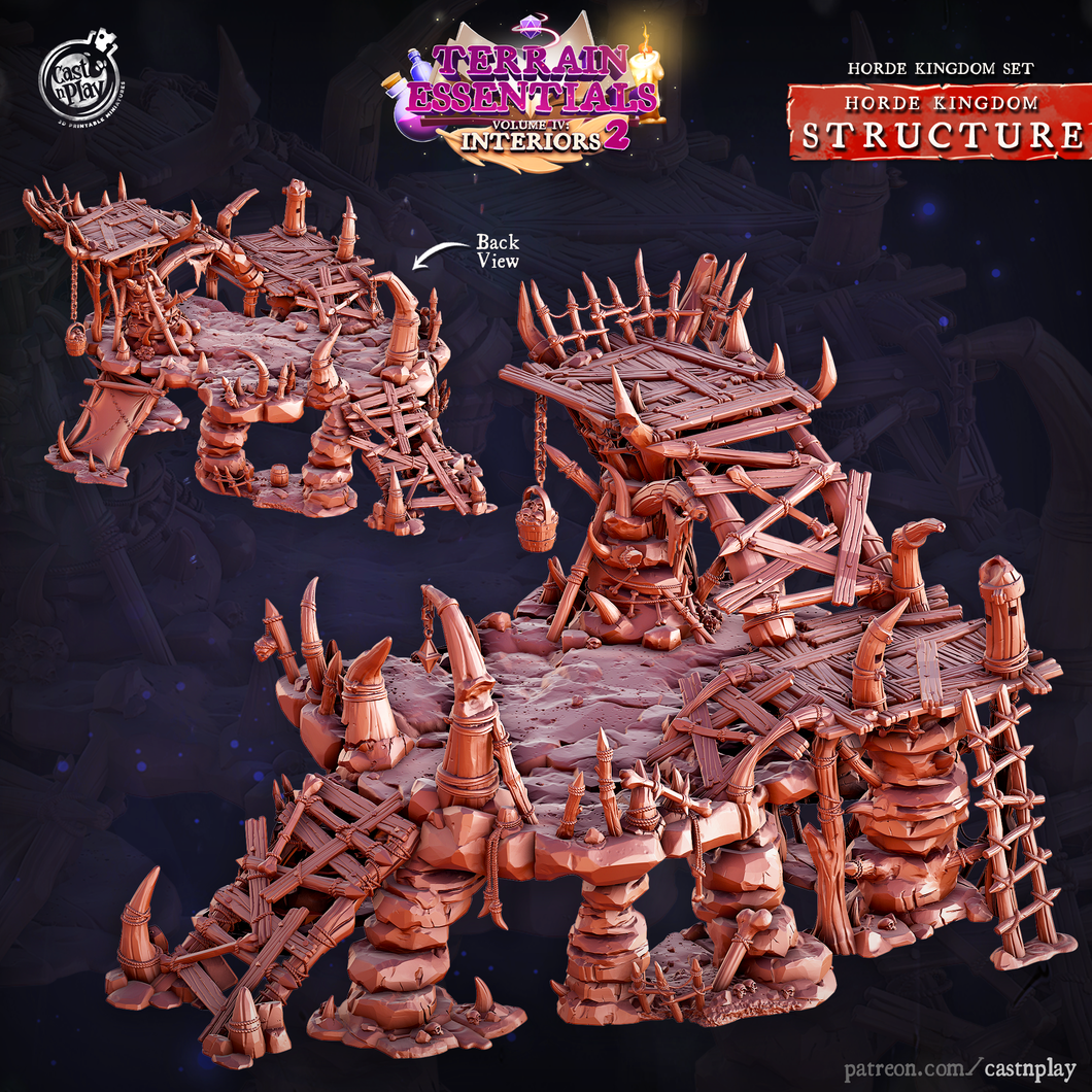 3D Printed Cast n Play Horde Kingdom Structure Set 28mm 32mm D&D