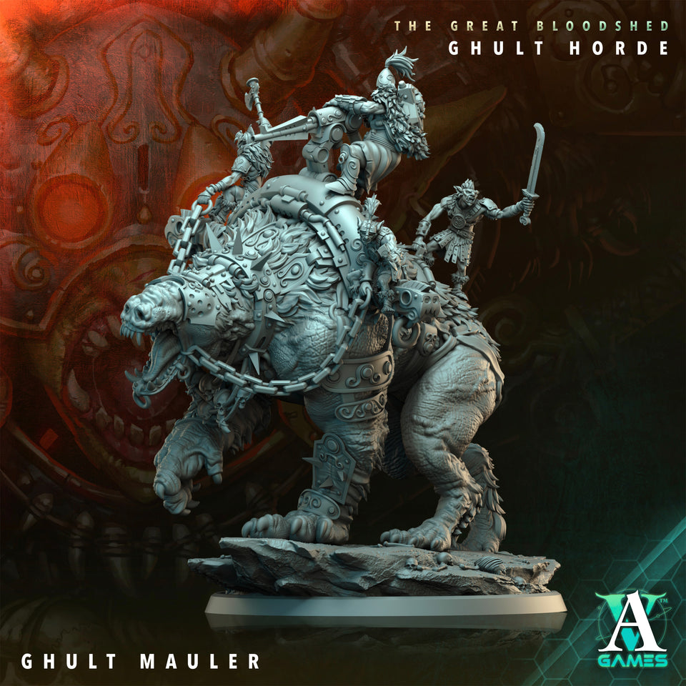 3D Printed Archvillain Games Archvillain Society Vol. XXXIV The Great Bloodshed - Ghult Horde  Ghult Mauler 28 32mm D&D