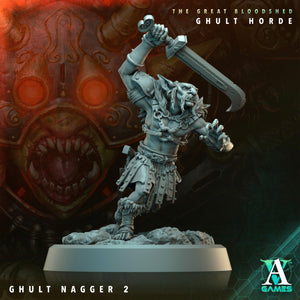 3D Printed Archvillain Games Archvillain Society Vol. XXXIV The Great Bloodshed - Ghult Horde Ghult Nagger 28 32mm D&D