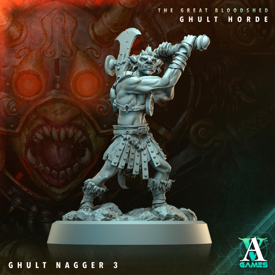 3D Printed Archvillain Games Archvillain Society Vol. XXXIV The Great Bloodshed - Ghult Horde Ghult Nagger 28 32mm D&D