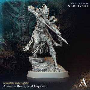 3D Printed Archvillain Games Arvael Reefguard Captain Archvillain Society Vol XXXV 28 32mm D&D