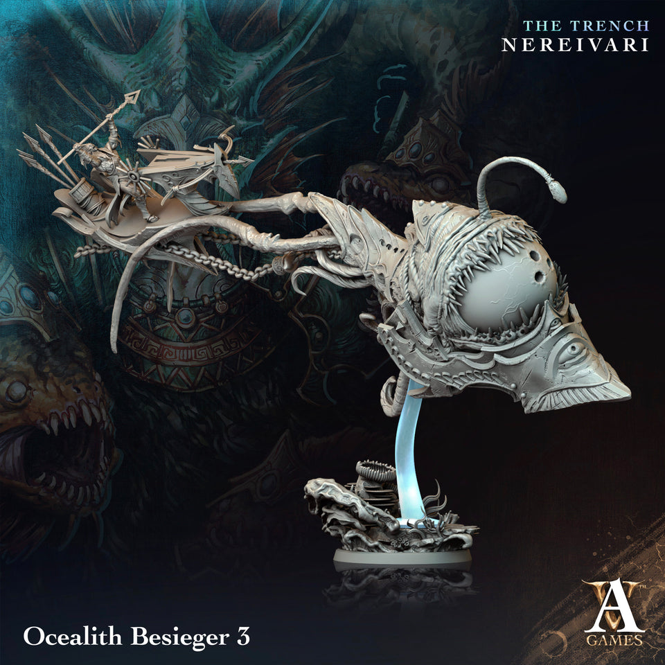 3D Printed Archvillain Games Ocealith Besieger The Trench Nereivari Archvillain Society Vol XXXV 28 32mm D&D