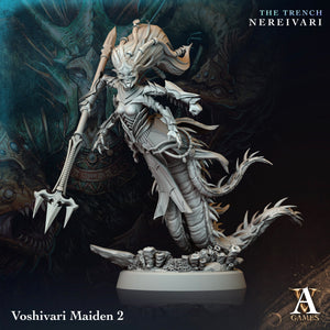 3D Printed Archvillain Games Voshivari Maiden The Trench Nereivari Archvillain Society Vol XXXV 28 32mm D&D