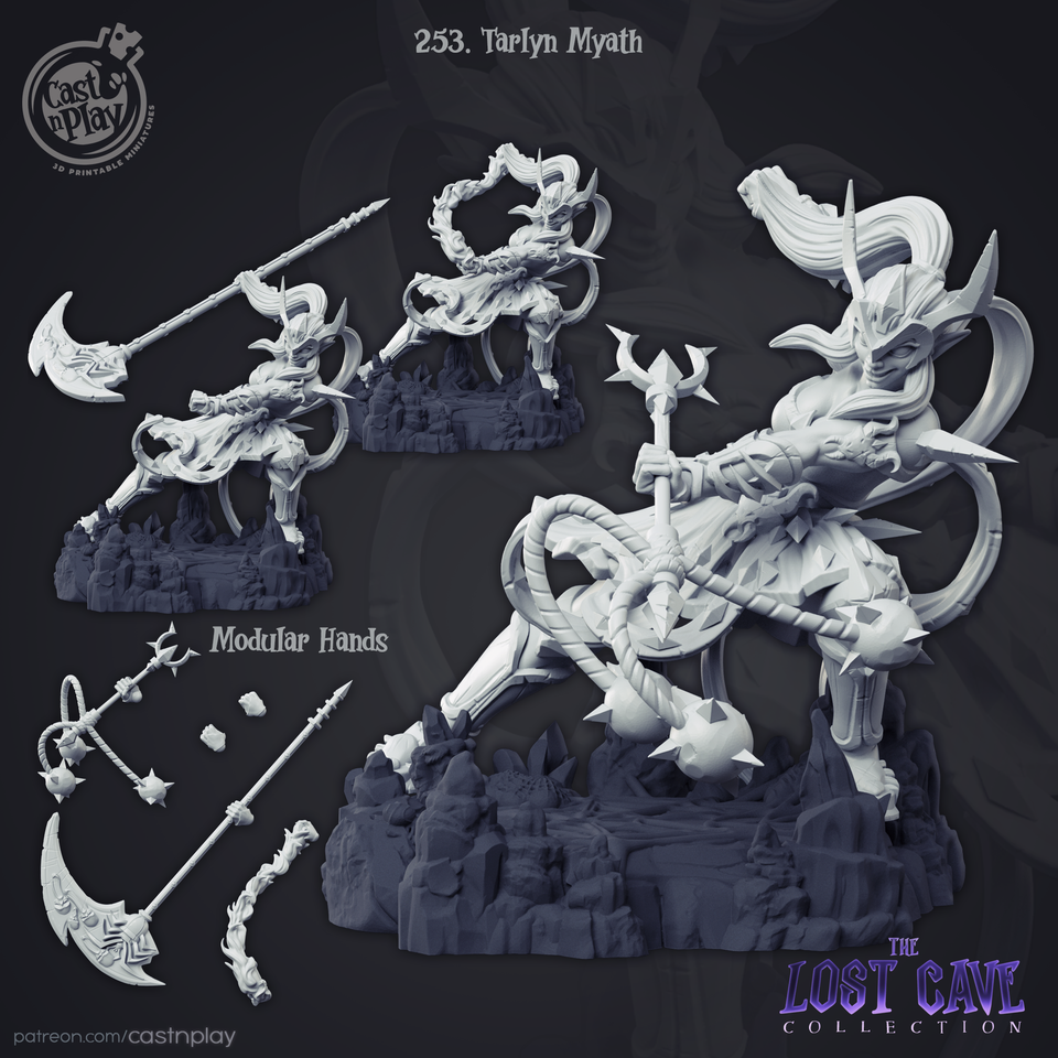 3D Printed Cast n Play Lost Cave Collection - Tarlyn Myath 28mm 32mm D&D