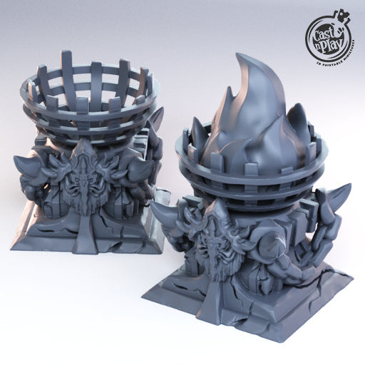 3D Printed Cast n Play - Torches 28mm 32mm D&D