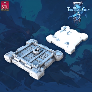 3D Printed STL Miniatures Trapdoor Core Props The Frost City 3 28 - 32mm War Gaming D&D