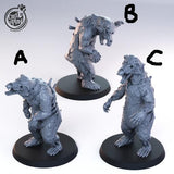 3D Printed Cast n Play - Undead Bears Set 28mm 32mm D&D