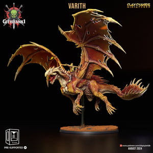 3D Printed Clay Cyanide Dragon Rider Varith Githyanki Faction 28 32 mm D&D