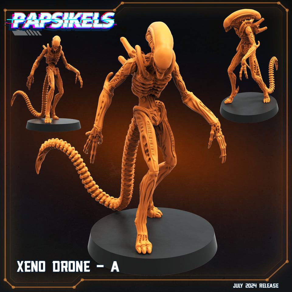 3D Printed Papsikels Xeno Drone Set July 2024 Scifi 28mm 32mm