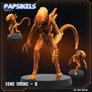 3D Printed Papsikels Xeno Drone Set July 2024 Scifi 28mm 32mm