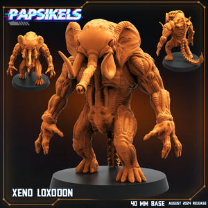 3D Printed Papsikels August 2024 Scifi Xeno Loxodon 28mm 32mm