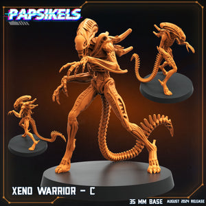 3D Printed Papsikels Xeno Warrior Set August 2024 Scifi 28mm 32mm