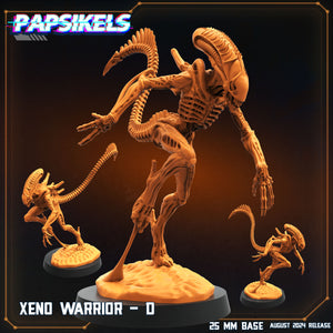 3D Printed Papsikels Xeno Warrior Set August 2024 Scifi 28mm 32mm