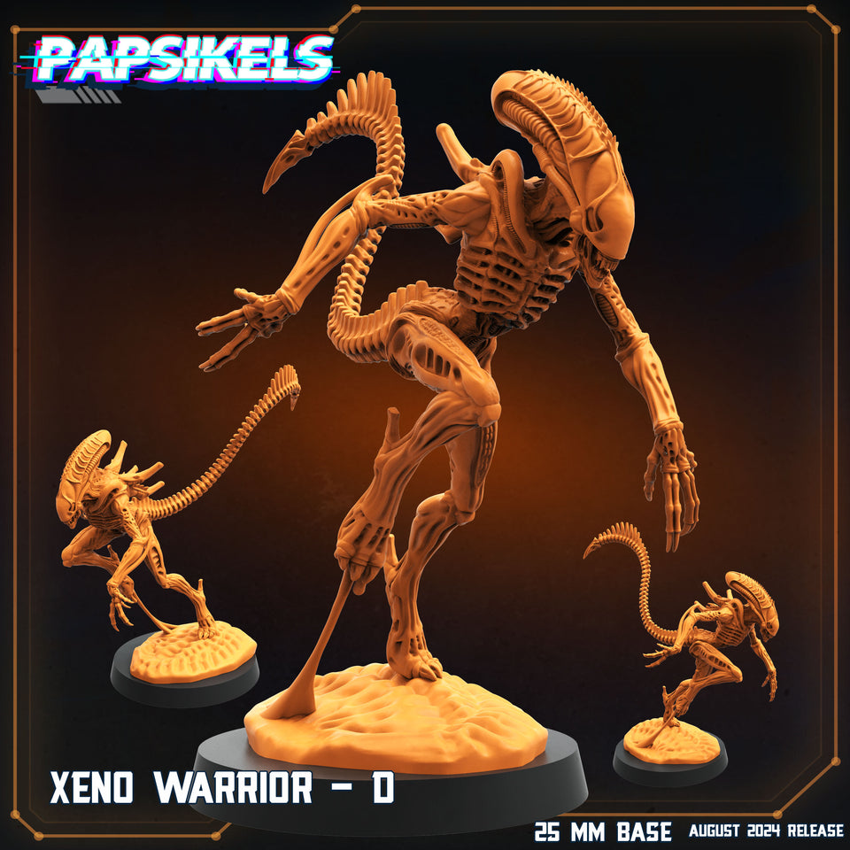 3D Printed Papsikels Xeno Warrior Set August 2024 Scifi 28mm 32mm