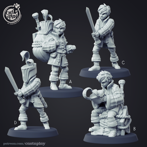 3D Printed Cast n Play - Young Squire 28mm 32mm D&D