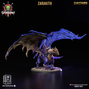 3D Printed Clay Cyanide Dragon Rider Zarakith Githyanki Faction 28 32 mm D&D