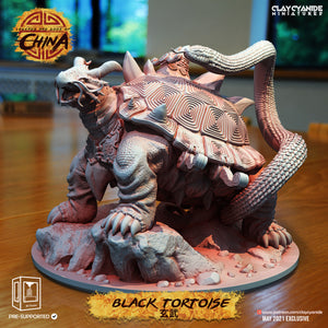 3D Printed Clay Cyanide Black Tortoise Legends and Gods Of China 28 32 mm D&D