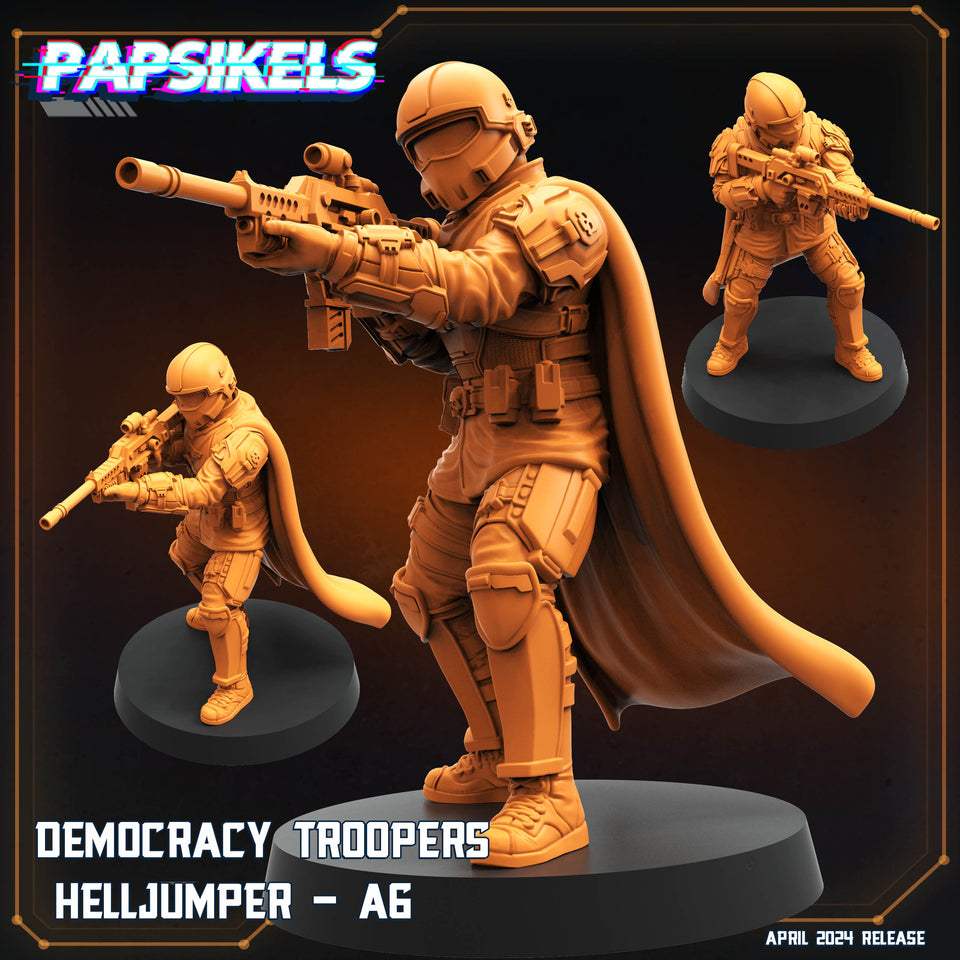 3D Printed Papsikels Democracy Trooper Helljumper A6 28mm 32mm