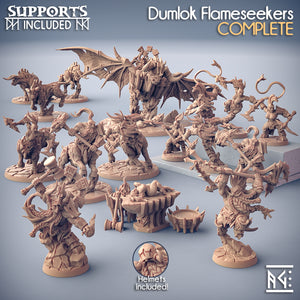 3D Printed Artisan Guild Kalkotaurs Dumlok Flameseekers 28mm 32mm